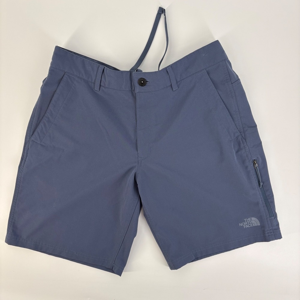 The North Face Technical Hiking Shorts Mens 32 Blue Gray Zipper Pocket